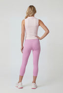 Compression Rib Sleeveless Polo Top