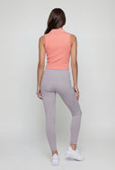 Compression Rib Sleeveless Polo Top