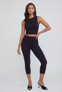 Mariam Seamless Ribbed Crop Top and Leggings Set