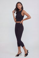 Mariam Seamless Ribbed Crop Top and Leggings Set