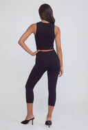 Mariam Seamless Ribbed Crop Top and Leggings Set