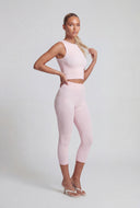 Mariam Seamless Ribbed Crop Top and Leggings Set