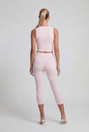 Mariam Seamless Ribbed Crop Top and Leggings Set