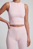 Mariam Seamless Ribbed Crop Top and Leggings Set