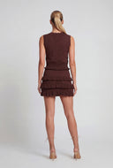 Pointelle Heart Ruffled Sweater Vest