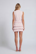 Pointelle Heart Ruffled Sweater Vest