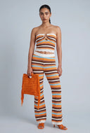 Starfish Striped Crop Tube Top