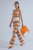 Starfish Striped Crop Tube Top