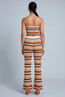 Striped High Waist Flare Pants