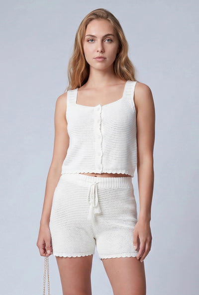 Aurelia Crochet Square Neck Top