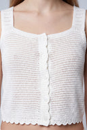 Aurelia Crochet Square Neck Top