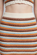 Journey Striped Crochet Mini Skirt
