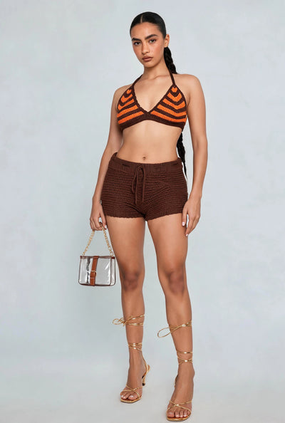 Vada Crochet Drawstring Shorts