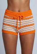 Striped Knit Hot Pants
