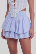 Lucia Smocked Waist Tiered Mini Skirt
