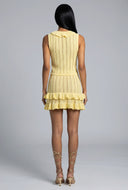 Pointelle Ruffled Sleeveless Top