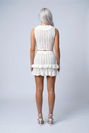 Pointelle Knit Tiered Skirt