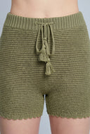 Knit Drawstring Shorts