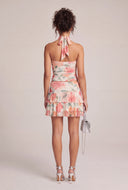 Floral Halter Top and Ruffle Tiered Skirt Set