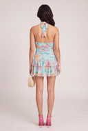 Floral Halter Top and Ruffle Tiered Skirt Set