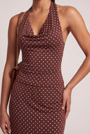 Polka Dot Halter Top and Maxi Skirt Set