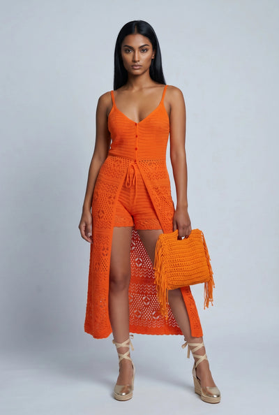 Taytum Crochet Drawstring Shorts