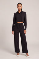 Contrast Stripe Wide Leg Pants