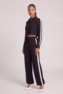 Contrast Stripe Wide Leg Pants