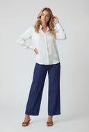 Keily Satin Button Front Shirt
