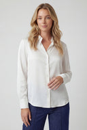 Keily Satin Button Front Shirt