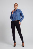 Lakelynn Ruched Denim Shirt