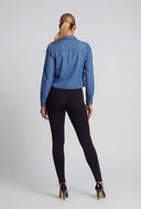 Lakelynn Ruched Denim Shirt