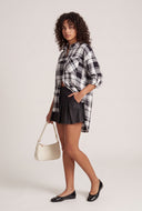 Plaid Tabbed Sleeve Shirt
