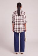 Plaid Tabbed Sleeve Shirt