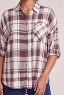 Plaid Tabbed Sleeve Shirt