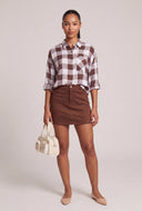 Plaid Button Front Shirt