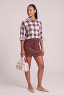 Plaid Button Front Shirt