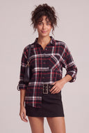 Plaid Button Front Tunic Shirt