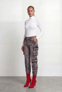 Elyse Ruched Turtleneck Tee