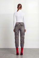 Elyse Ruched Turtleneck Tee