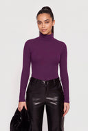 Elyse Ruched Turtleneck Tee