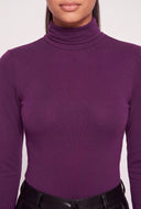 Elyse Ruched Turtleneck Tee