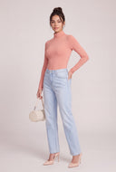 Elyse Ruched Turtleneck Tee