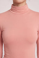 Elyse Ruched Turtleneck Tee