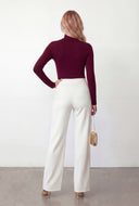 Elyse Ruched Turtleneck Tee