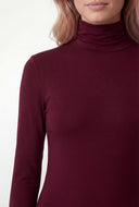 Elyse Ruched Turtleneck Tee