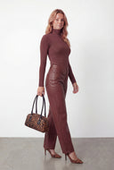 Elyse Ruched Turtleneck Tee