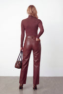 Elyse Ruched Turtleneck Tee