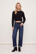 Oaklee Cable Knit Crop Sweater