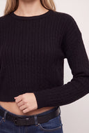 Oaklee Cable Knit Crop Sweater
